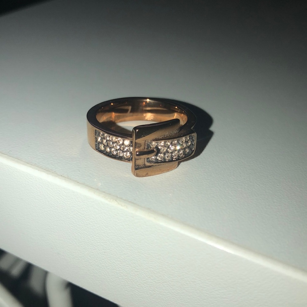 Michael Kors Rose Gold Buckle Ring